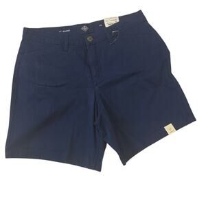 St. John's Bay 10 flat front chino classic everyday navy short SH2 2859